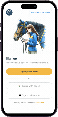 Open the Cavago Host App – Easy, right You probably already have it on your phone, but if not, grab it from the App Store or Google Play. (1)