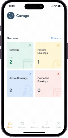 Open the Cavago Host App – Easy, right You probably already have it on your phone, but if not, grab it from the App Store or Google Play. (2)-1